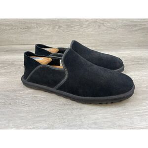UGG Cooke Men's Slipper Sneaker Loafer Flat Slip-On Suede 9 Black Casual Shoes